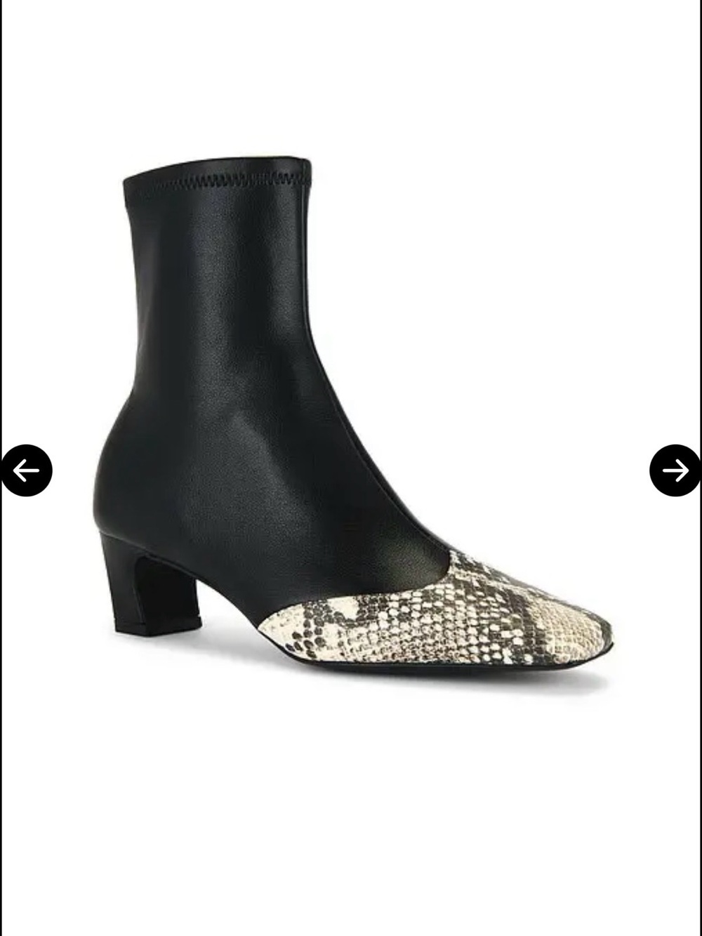 NWOT STEVE MADDEN JETER-A BOOT IN BLACK & SNAKE